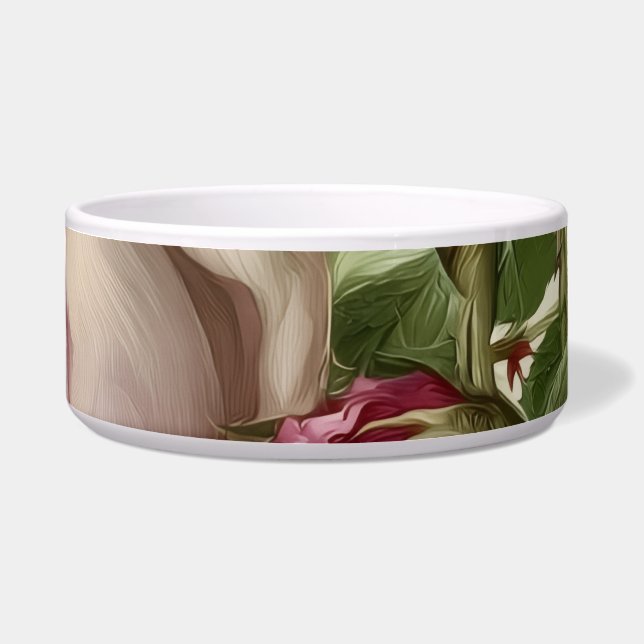 Botanisches Blumendesign Napf (Vorderseite)