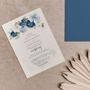 Botanisches Blumendusty Blue Wedite