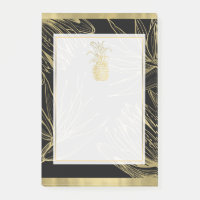 Botanisches Blütenblatt mit Gold und schwarzen tro