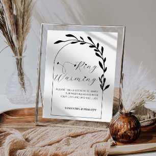 Botanisches Bogenrennen Erwärmung Hochzeitssymbol Poster