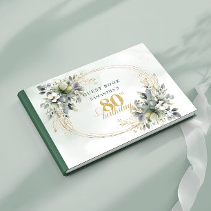 Botanisches Boho-Blumen-Gästebuch zum 80. Geburtst Gästebuch