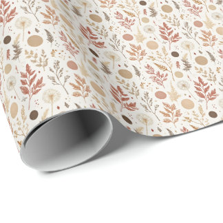 Botanisches Boho-Blumenmuster-Design 396 Geschenkpapier