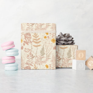 Botanisches Boho Muster-Umschlagpapier Roll Geschenkpapier