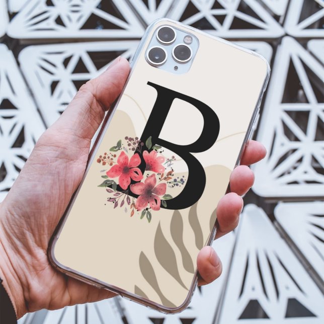 Botanisches Boho Retro mit Name 1. Hauptstadt B Case-Mate iPhone Hülle (Von Creator hochgeladen)