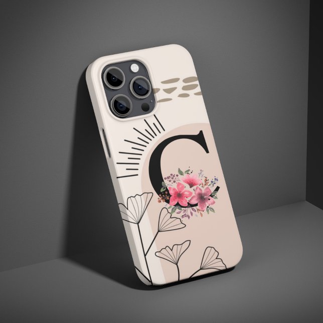 Botanisches Boho Retro mit Name 1. Hauptstadt C Case-Mate iPhone Hülle (Von Creator hochgeladen)