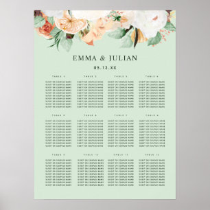 Botanisches Boho Sage Blumenzettel Poster