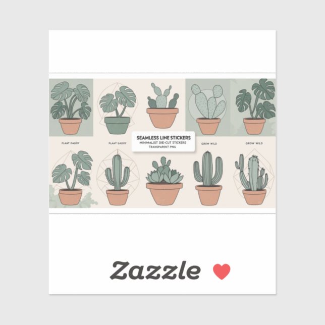 Botanisches Boho Sticker Set - 12 Minimalistische  (Blatt)
