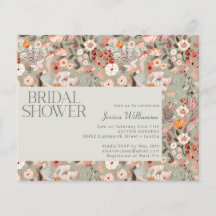 Botanisches Brautparty Boho Einladung zur Budgetpa