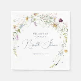 Botanisches Brautparty der Wildblume Serviette