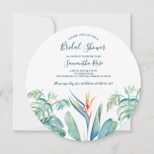 Botanisches Brautparty im tropischen Wasser Save The Date