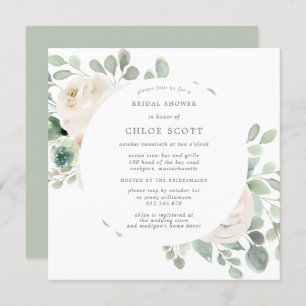 Botanisches Brautparty Invita Einladung