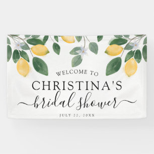Botanisches Brautparty Watercolor Lemon Banner