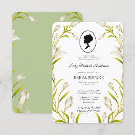 Botanisches Bridgerton-Brautparty mit Grünpflanzen Einladung