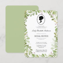 Botanisches Bridgerton-Brautparty mit Grünpflanzen