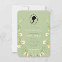 Botanisches Bridgerton-Brautparty mit Grünpflanzen Einladung