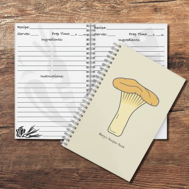 Botanisches Chanterelle Mushroom-Notebook Notizbuch (Botanical Chanterelle Mushroom Notebook)