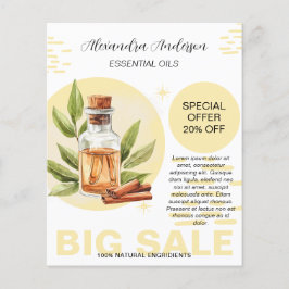 Botanisches Cinnamon Essential Oil Watercolor Prom Flyer