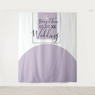 Botanisches Cotton Pflanze Lavendel Wedding Foto Wandteppich