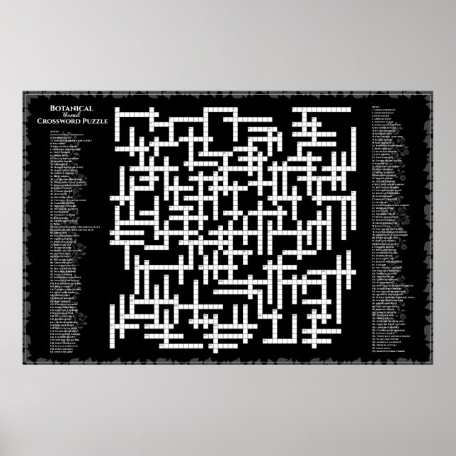 Botanisches Crossword 156 Pflanze zum Funny Giant  Poster (Vorne)