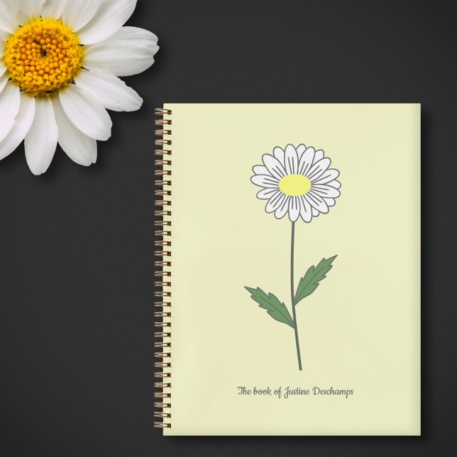 Botanisches Daisy-Blume-Yellow-Notebook Notizbuch (Daisy Flower Yellow Notebook)