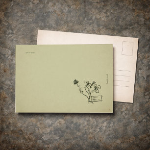 Botanisches Dark Academia Garten Leser Geschenk Postkarte