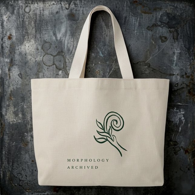 Botanisches Dark-Academia-Gartenlesegeschenk Jumbo Stoffbeutel (Von Creator hochgeladen)