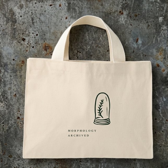 Botanisches Dark-Academia-Gartenleser-Geschenk Mini Stoffbeutel (Von Creator hochgeladen)