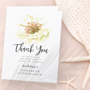 Botanisches Denkmal für moderne Wasserfarben Dankeskarte