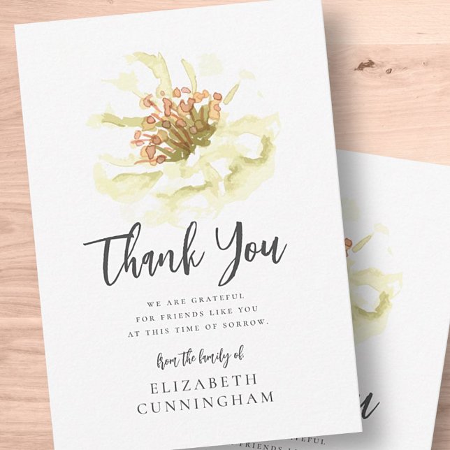 Botanisches Denkmal für moderne Wasserfarben Dankeskarte (Von Creator hochgeladen)