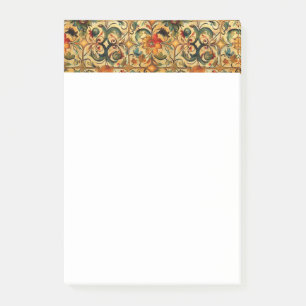 Botanisches Design des Goldenen Zeitalters Post-it Klebezettel