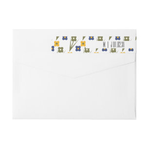 Botanisches Ditsy-Blumen-Hochzeitslogo