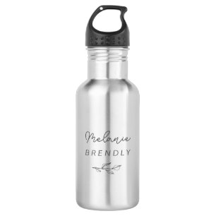 Botanisches Elegant Modernes Minimalistisch Edelstahlflasche