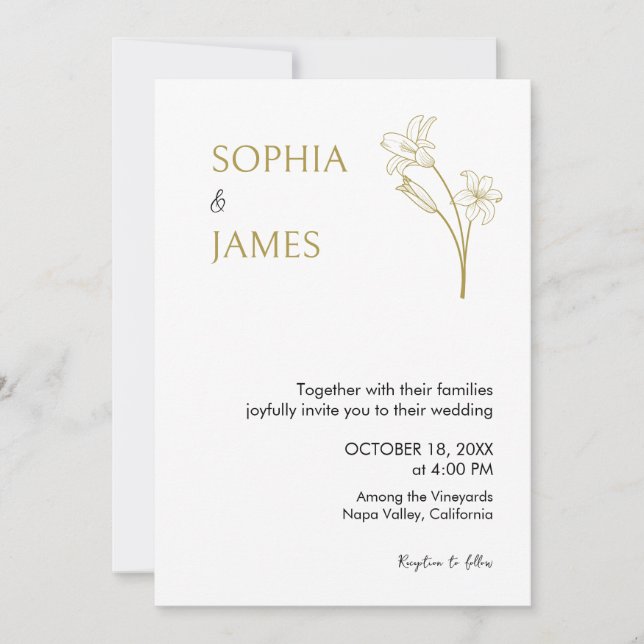 Botanisches Elegantes Minimalistisches Hochzeitsfe Save The Date (Vorderseite)