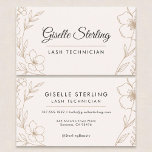 Botanisches Erröten und Schwarzes Lash Techniker S Visitenkarte<br><div class="desc">Ein stilvolles Visitenkartendesign für Lasertechniker und Schönheitsexperten. Dieses Design mit sanftem Hintergrund und zarter botanischer Linienkunst verbindet fett schwarze Schrifttyp mit beruflichem Klartext für ein modernes und zugleich feminines Layout. Ideal für Künstler,  Laserbauer und Schönheitssalons,  die gewollt sind,  ihre Leistungen mit Eleganz und Professionalität zu präsentieren.</div>