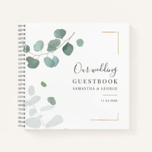 Botanisches Eukalyptus Greenerity Wedding Gästebuc Notizbuch