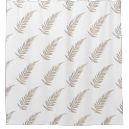 Botanisches Federblatt - Mix und passende Farbe Duschvorhang