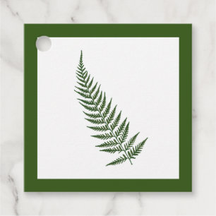 Botanisches Federblatt - Mix und passende Farbe Geschenkanhänger