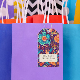 Botanisches festes Party für das Ruhestand Vielen  Geschenkanhänger