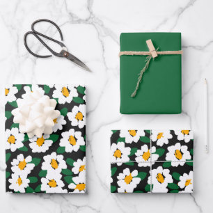 Botanisches festliches Feiertags- und Geburtstags- Geschenkpapier Set
