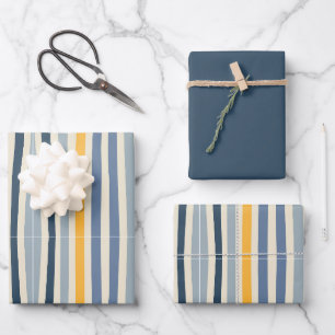Botanisches festliches Feiertags- und Geburtstags- Geschenkpapier Set