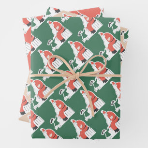 Botanisches festliches Feiertags- und Geburtstags- Geschenkpapier Set