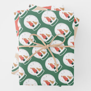 Botanisches festliches Feiertags- und Geburtstags- Geschenkpapier Set