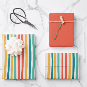Botanisches festliches Feiertags- und Geburtstags- Geschenkpapier Set