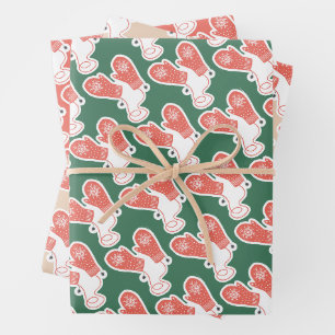 Botanisches festliches Feiertags- und Geburtstags- Geschenkpapier Set