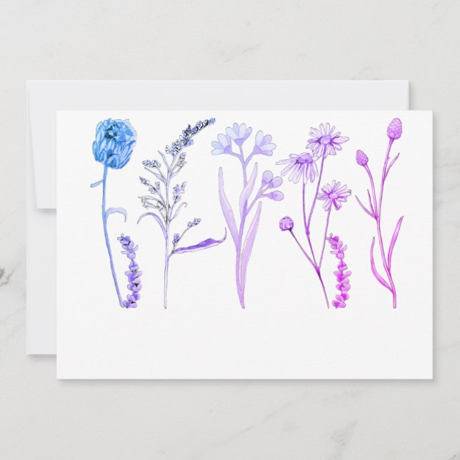 Botanisches Flair für Hochzeiten, Duschen und Vera Einladung (Vorderseite)