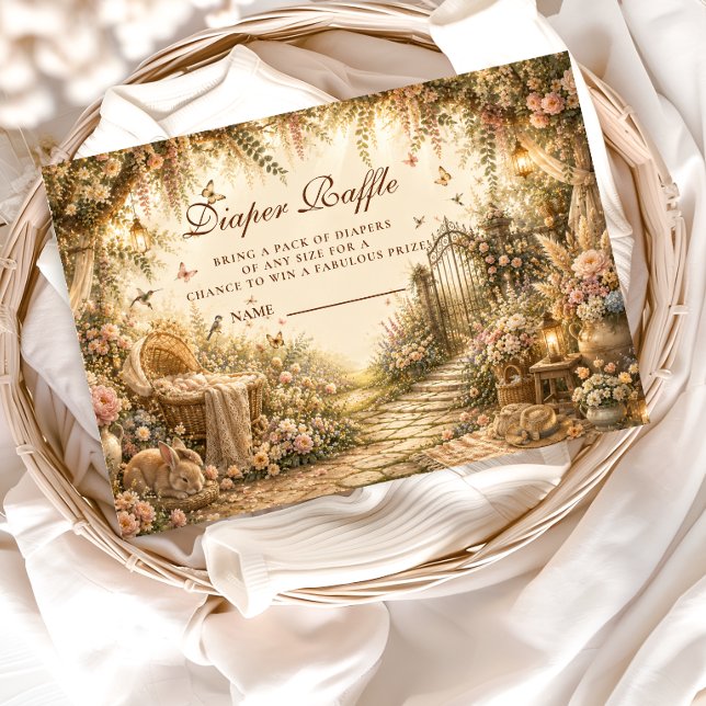 Botanisches Florales Boho-Windel-Raffle Begleitkarte (Von Creator hochgeladen)