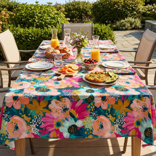 Botanisches Florales Design Tischdecke