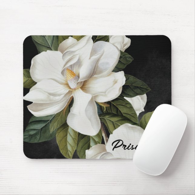 Botanisches florales Magnolia Personalisiert Mousepad (Mit Mouse)