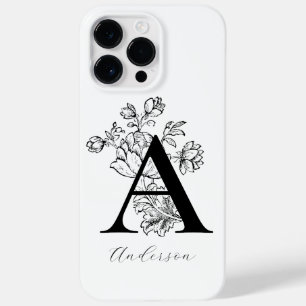 Botanisches florales Monogramm Buchstabe A Name Case-Mate iPhone 14 Pro Max Hülle