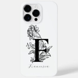 Botanisches florales Monogramm Buchstaben F Name Case-Mate iPhone 14 Pro Max Hülle